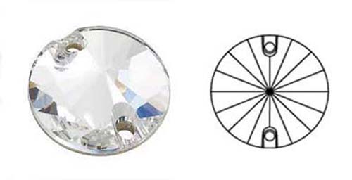 Preciosa 12mm-es Mc Rivoli 2H kerek varrható kristály